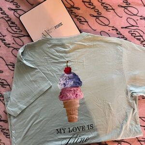 Ice Cream Graphic Shirt -‎ Light Blue
